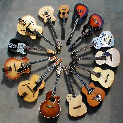  A lot of guitars