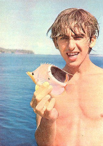  George with a मछली