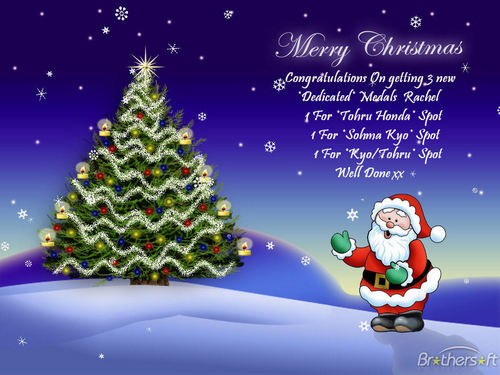  Merry Weihnachten and Congratulations on your 3 new *Dedicated* Medaillen Rachel xx