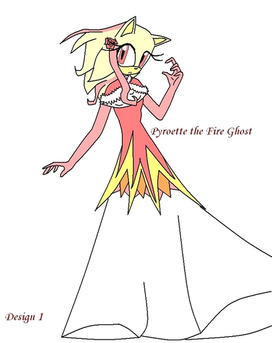 Pyroette the Fire Ghost: Design 1