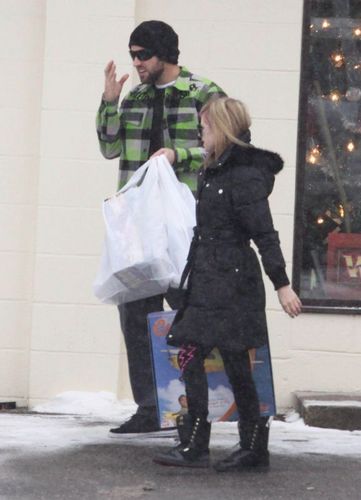 Avril and Brody Christmas shopping at Kingston , Ontario! 