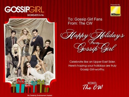  Gossip Girl holiday e-card!!!