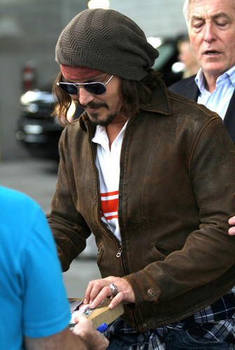  Johnny Depp and Family at a Miami Dolphins Game - Dec 19 2010