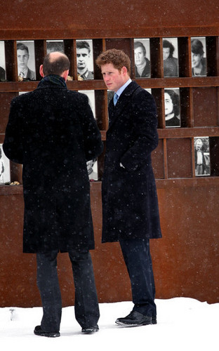 Prince Harry Visits the Bernauer Strasse Wall Memorial  