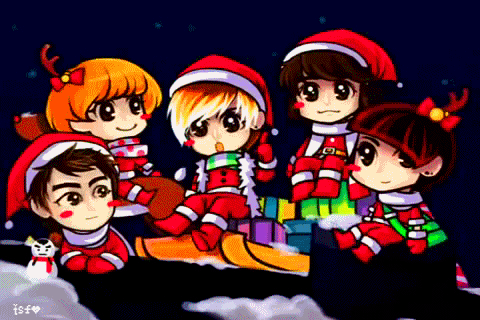 SHINee Cute Рождество GIF