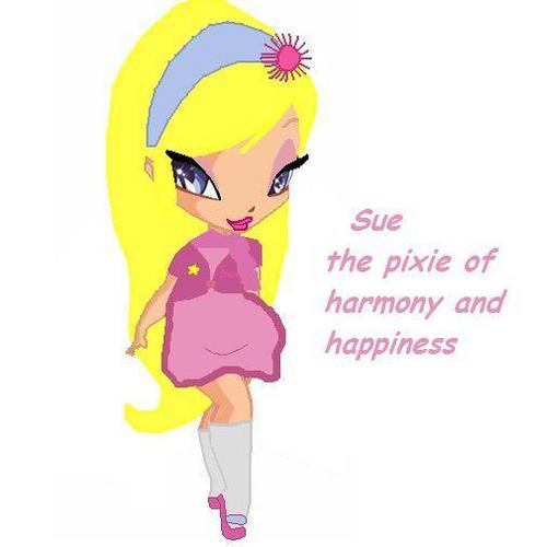  Sue the pixie of harmony and happiness in her 1st everday clothes sejak Winxlove