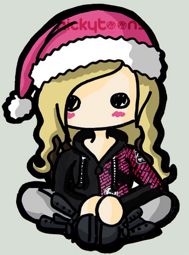  Avril Lavigne क्रिस्मस Drawing