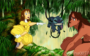  Jane,Tarzan and.... Stitch