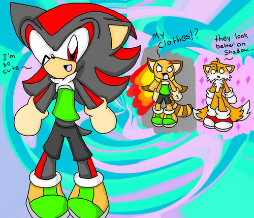  Shadow wearing Marine's clothes XD