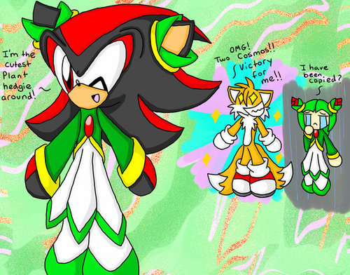  Shadow wearing cosmo's clothes XD