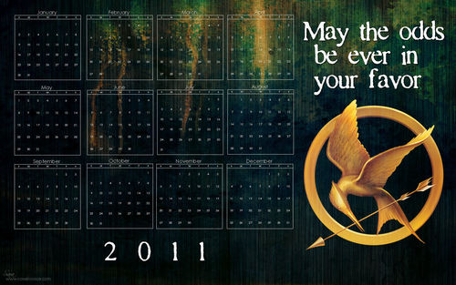  "The Hunger Games" 2011 Calendar wolpeyper