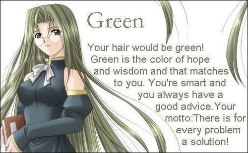 Anime hair green