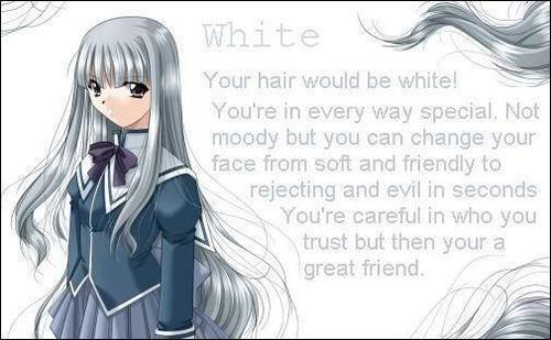 ऐनीमे hair white