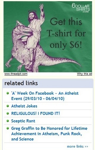 Jesus Riding A Dinosaur ~ More Hilarious Atheism Spot Advertising