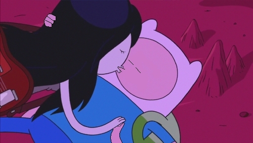  Marceline and Finn Kiss