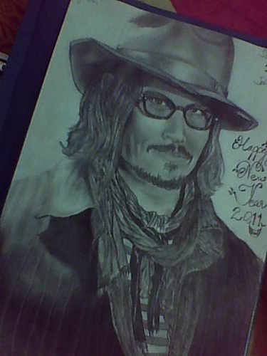  My New jaar Sketch of Johnny Depp