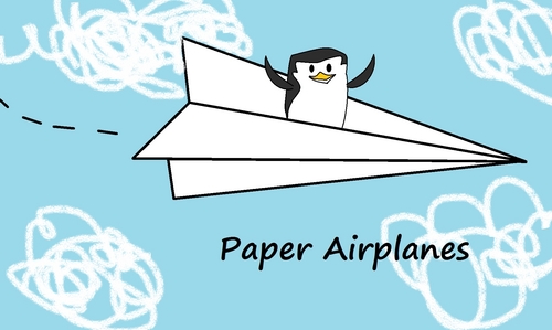  Skippy Riding a paper Airplane XD