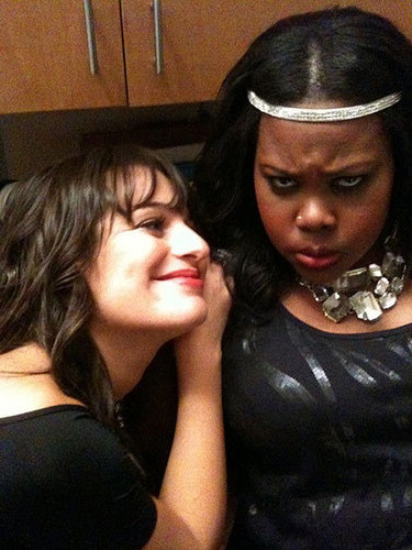  Amber Riley and Lea Michele
