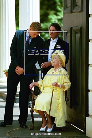PRINCE WILLIAM and  Queen Mother 