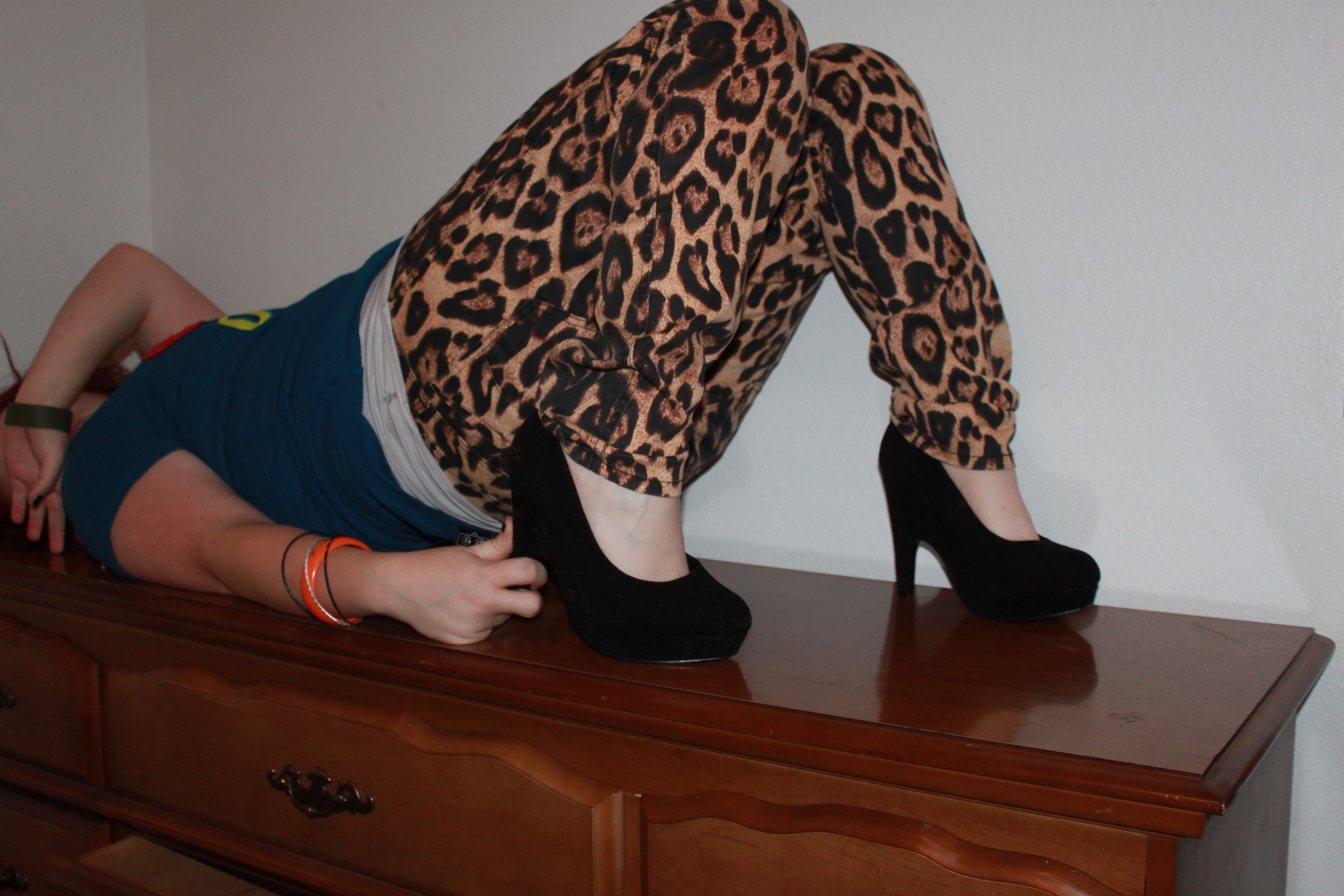hot topic leopard pants and torrid heels