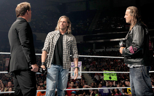  Edge , Chris Jericho and Bret Hart