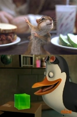 Jeff Bennett who voices Kowalski also voiced PIP?! FROM ENCHANTED?!