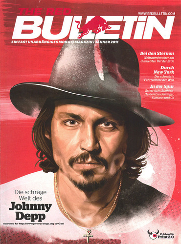  Johnny Depp is on cover of "The Red Bulletin", an Austrian magazine 2011