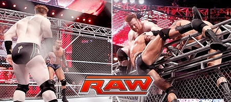  Sheamus ,Randy Orton and Wade Barrett - steel cage match