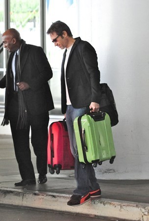  11/01/2011 - David and চা at LAX airport