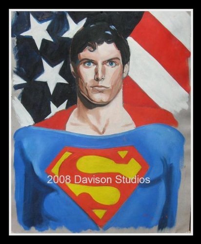  Chris Reeve,painting por Paul Davison