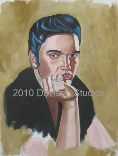  Elvis,painting par Paul Davison