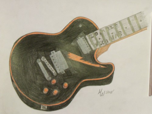  My Art Work For Nick Wiggins Its A Zombie đàn ghi ta, guitar