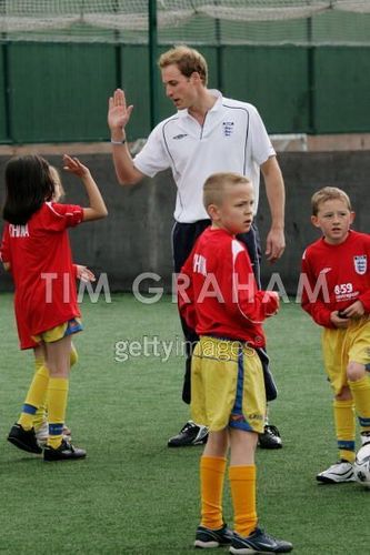  Prince William Visits FA's Hat-Trick Project