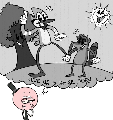 The way pops sees the werld (regular show)