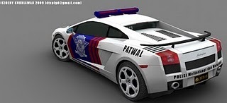  indonesia police car