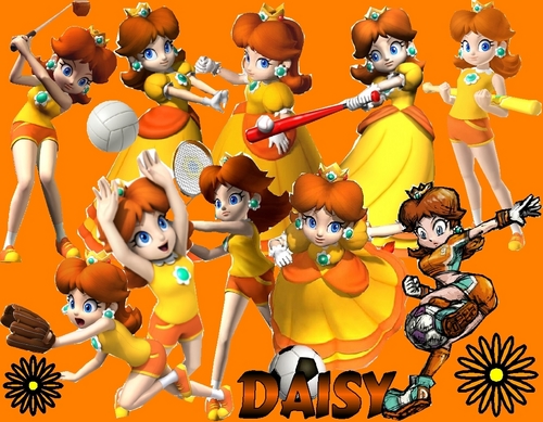  Princess daisy Party Sports kertas dinding