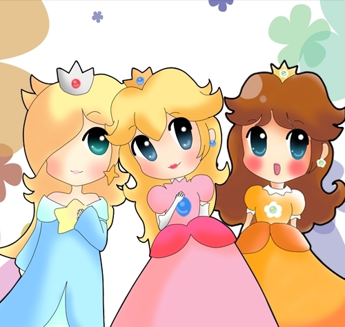 Princess Peach,Daisy and Rosalina