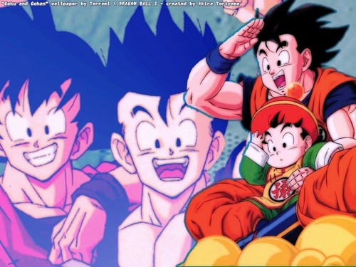 Goku Gohan Goten wallpaper  Personnages de dragon ball Dragon Personnages
