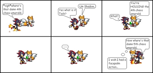  tails wishes he had a faceplam action