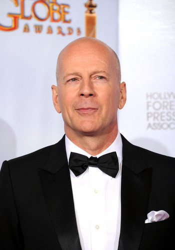 Bruce Willis in the 2011 Golden Globes Press Room