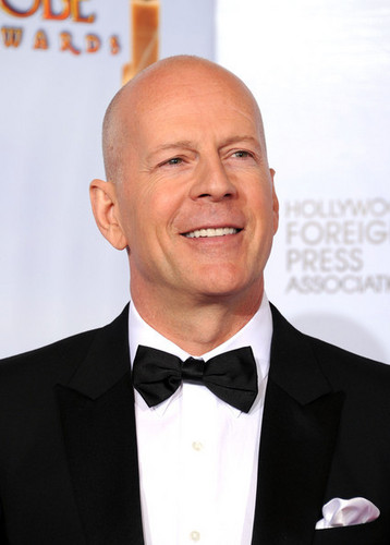 Bruce Willis in the 2011 Golden Globes Press Room