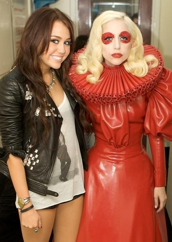  Gaga with Miley