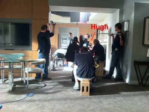  Hugh behind the scenes