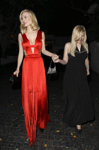  January Jones at kasteel, chateau Marmont for the Golden Globes After Party