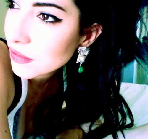  My new @Fablesjewelry Jade Column earrings <3