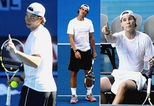  Rafa can during training practicing the gestures!
