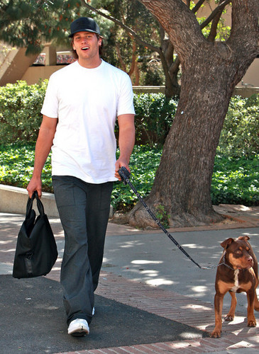  Tom Brady Heading To Training Facility-March 17, 2010