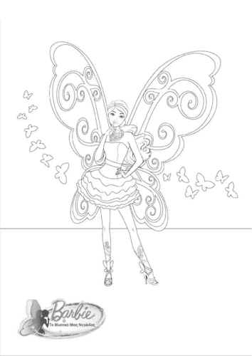  バービー A Fairy secret- coloring page