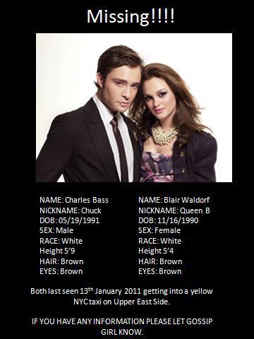 Chuck And Blair Missing Poster!