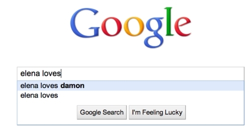  Elena Loves Damon. 谷歌 it.